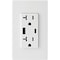 Leviton 20A White 2-Port USB Charging Outlet with 5-20R Tamper Resistant Duplex Outlet 002-T5833-00W - alternate 3