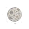 Homeroots 8' Ivory Brown And Blue Round Floral Washable Indoor Outdoor Area Rug 606160 - alternate 7