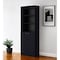 Homeroots 71" Black Five Tier Bookcase with Two doors 546189 - alternate 6