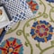 Homeroots 4' X 6' Navy Blue Beige Green Blue And Red Floral Indoor Outdoor Area Rug 546776 - alternate 4