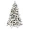 Homeroots 5' Green And White Pre Lit Full Flocked Pine Christmas Tree 713066 - alternate 3