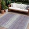 Homeroots 8' X 10' Lavender And Ivory Abstract Washable Indoor Outdoor Area Rug 599985 - alternate 1