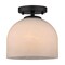 Vaxcel Shelby Semi-Flush Mount Ceiling Light, Matte Black, White Marble Glass Dome, 9.25-In. C0370 - alternate 1