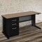Regency Fusion Teachers Desk W/ Single Pedestal Drawer Unit, 60 in W X Wood, Metal, Noble Oak MSP6024NO - alternate 5