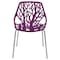 Leisuremod Modern Asbury Dining Chair with Chromed Legs, Purple, 4PK AC16PR4 - alternate 9