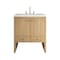 James Martin Vanities Hudson 30" Single Vanity, Light Natural Oak w/ 3 CM White Zeus Silestone Top 435-V30-LNO-3WZ - alternate 1