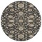 Homeroots 8' Black Brown And Ivory Round Moroccan Washable Indoor Outdoor Area Rug 605147 - alternate 7