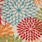 Homeroots 5' X 8' Ivory Green Blue Red And Orange Floral Indoor Outdoor Area Rug 546670 - alternate 6