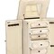Homeroots 13" X 18.75" X 43" Antique White Mirrored Jewelry Armoire 320553 - alternate 5