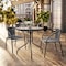 Flash Furniture Lila  Gray Rattan Indoor-Outdoor Restaurant Stack Chair, PK2 2-TLH-037-GY-GG - alternate 16