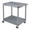 Luxor Utility Cart with Lipped Plastic Shelves, Polyethylene, 400 lb Load Capacity, 2 Shelves, 32 in L HE38-G - alternate 14