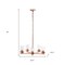 Homeroots Rose Gold Chandelier Iron Ceiling Light With Clear Shades 651657 - alternate 4