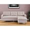 Homeroots 87" Beige Polyester Blend Sofa With Ottoman With Natural Legs 544960 - alternate 1