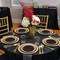 Smarty Had A Party 7.5" Black with Gold Marble Rim Disposable Plastic Appetizer/Salad Plates (120 Plates), 120PK 877BG-CASE - alternate 1