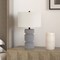 Homeroots 23" Gray Concrete Faceted Column Table Lamp With White Drum Shade 523608 - alternate 3