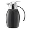 Service Ideas Nicollet Series 0.6-Liter Stainless Vacuum Insulated Carafe with Push Button Lid in Radiant Black NIC06BSPBBL - alternate 4