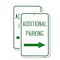 Signmission Additional Parking Sign Right Arrow, 18'' X 24'' 2 Signs, Heavy Gauge Aluminum, 2PK A-1824-2PACK-24349 - alternate 1