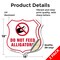 Signmission Alligator Warning Shield Sign Do Not Fee, 18 inch X 18 inch, Vinyl Decal, 2PK SHI-D-2PACK-18-355 - alternate 5