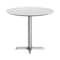Flash Furniture 31.25" Round Outdoor Tabletop, White Faux Marble, Seamless Surface Technology, 22x22 Silver X Base ST-RD31-WHMAR-T2222S-GG - alternate 7