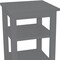 Homeroots 28" Gray Solid Wood Nightstand 548319 - alternate 4