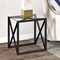 Homeroots 22" Black And Clear Glass And Steel Square End Table 543842 - alternate 4