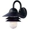 Homeroots Matte Black Three Tier Lamp Shade Outdoor Wall Light 398634 - alternate 1