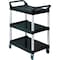 Rubbermaid Commercial Economy Plastic Cart, Three-Shelf, 18-5/8w x 33-5/8d x 37-3/4h, Black FG342488BLA - alternate 1