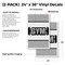 Signmission Gym, Vinyl Decals Only 24 Inch x 36 Inch, Vinyl Decal, 2PK DSB-2436-2PACK-Gym - alternate 2