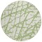 Homeroots 8' Green And Ivory Round Abstract Washable Indoor Outdoor Area Rug 614343 - alternate 6
