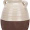 Homeroots 14" Brown And Cream Ceramic Amphora Table Vase 608357 - alternate 5