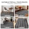 World Rug Gallery Bohemian Stripe Lines Shag Area Rug 2 ft x 3 ft Anthracite WR128ANTHRACITE2X3 - alternate 7
