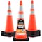 Xpose Safety Traffic Safety Cone, 36 in, PVC, Dual 6 in & 4 in Reflective Collar, DOT Approved, Orange, 8 pk OTC36-64-8-X - alternate 1