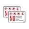 Signmission No Weapons Cameras Video Cell Phone, 12'' X 18'' 2 Signs, Heavy Gauge Aluminum, 2PK A-1218-2PACK-24930 - alternate 1