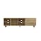 Homeroots 71in Natural Wood Enclosed and Open Storage TV Stand 478334 - alternate 1