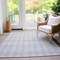 Homeroots 5' X 8' Pewter And Silver Geometric Washable Indoor Outdoor Area Rug 577086 - alternate 9