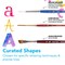 Princeton Lettering Brush Set, Synthetic Bristles, Short Handle Mixed Media Paintbrush, Assorted, 5-Piece Set PLETTERSET1 - alternate 5