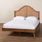 Baxton Studio Alecia Mid-Century Ash Walnut Wood Queen Size Platform Bed 253-12668-9408-ZORO - alternate 7
