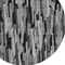 Homeroots 8' Gray And Black Round Striped Washable Indoor Outdoor Area Rug 603223 - alternate 4