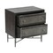 Homeroots 28" Dark Brown Solid Wood Two Drawer Nightstand 488760 - alternate 1