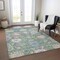 Homeroots 3' X 5' Sage Ivory And Pink Floral Washable Indoor Outdoor Area Rug 605331 - alternate 4