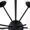 Homeroots Black Sputnik Multi Light Frosted Metal and Glass Dimmable Chandelier With White Shades 611366 - alternate 5