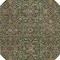 Homeroots 8' Emerald Brown And Red Round Floral Washable Indoor Outdoor Area Rug 604591 - alternate 6