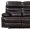 Homeroots 89" Brown Faux Leather Sofa With Black Legs 366321 - alternate 6