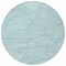 Homeroots 8' Aqua And Ivory Round Abstract Washable Indoor Outdoor Area Rug 601022 - alternate 6