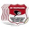 Signmission No Trespassing Shield Sign Property Prot, 4 inch X 4 inch, Vinyl Decal, 5PK SHI-D-5PACK-4-416 - alternate 1