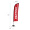 Showdown Displays 13 Ft  Premium Blade Sail Sign Kit (Double-Sided With Spider Base) - Renting Red 908121-007 - alternate 3