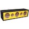 Deejay Led For 12-in Three Horn Two Tweeters Side Speaker Enclosure Yellow Vinyl cloth colored D12H3TW2VYYESIDE - alternate 5