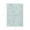Homeroots 8' X 10' Turquoise And Ivory Paisley Washable Indoor Outdoor Area Rug 588669 - alternate 7