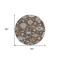 Homeroots 8' Chocolate Beige And Blue Round Floral Washable Indoor Outdoor Area Rug 606148 - alternate 7