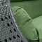 Leisuremod Charcoal Wicker Hanging 2 person Egg Swing Chair with Dark Green Cushions ESCCH-57DG - alternate 7